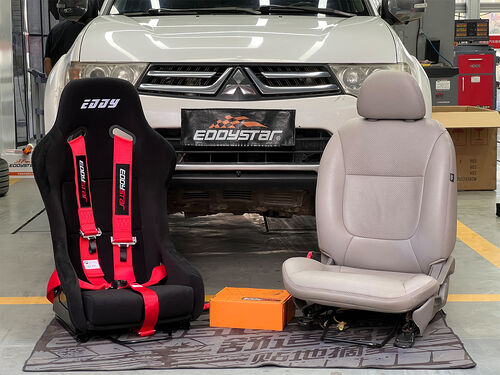 Laatste bedrijfscasus over 2015 Mitsubishi Pajero 3.0L Verbeterd met EDDY Racing Seats
