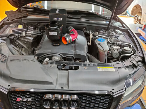 Laatste bedrijfscasus over 2011 Audi A5 2.0T Upgrade EDDYSTAR Carbon Fiber Atomic Intake Kit ✨ Power Awakened