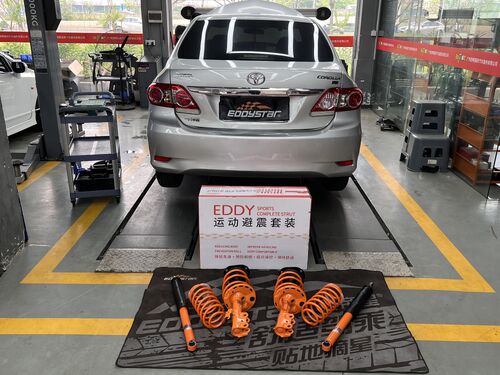Laatste bedrijfscasus over 2012 Toyota Corolla 1.6L upgraded with EDDY sport suspension kit, refreshed stance and high-speed performance