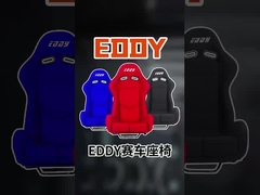 Verstelbare racesimulator stoel. Lederknoop, leunbare zwarte pvc stoel voor trek.