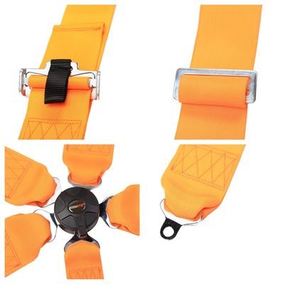 EDDYSTAR Nylon Drift Auto Racing Seat Belt Oranje Kleur 5-punts Seat Belt