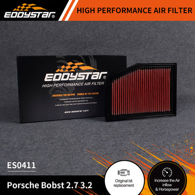 EDDYSTAR High Flow Luchtfilter voor Porsche Bobst 2.7 3.2 met tot 96.560 kilometer filterlevensduur en ES0411 OE-nummer