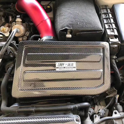 Vortex-genererende EDDYSTAR Carbon Fiber Luchtinlaatkit met 76mm High-flow Filter voor 15-16 Audi A3 1.8T/2.0T - Bolt-On Installatie