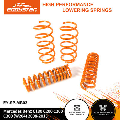EDDYSTAR Anti-Corrosie Op Maat Gemaakte Verlaagde Veerkit voor Mercedes Benz C180/C200/C260/C300 (2008-2013) - Set van 4 Precisie-Gefabriceerde Veren met -30mm Verlaging